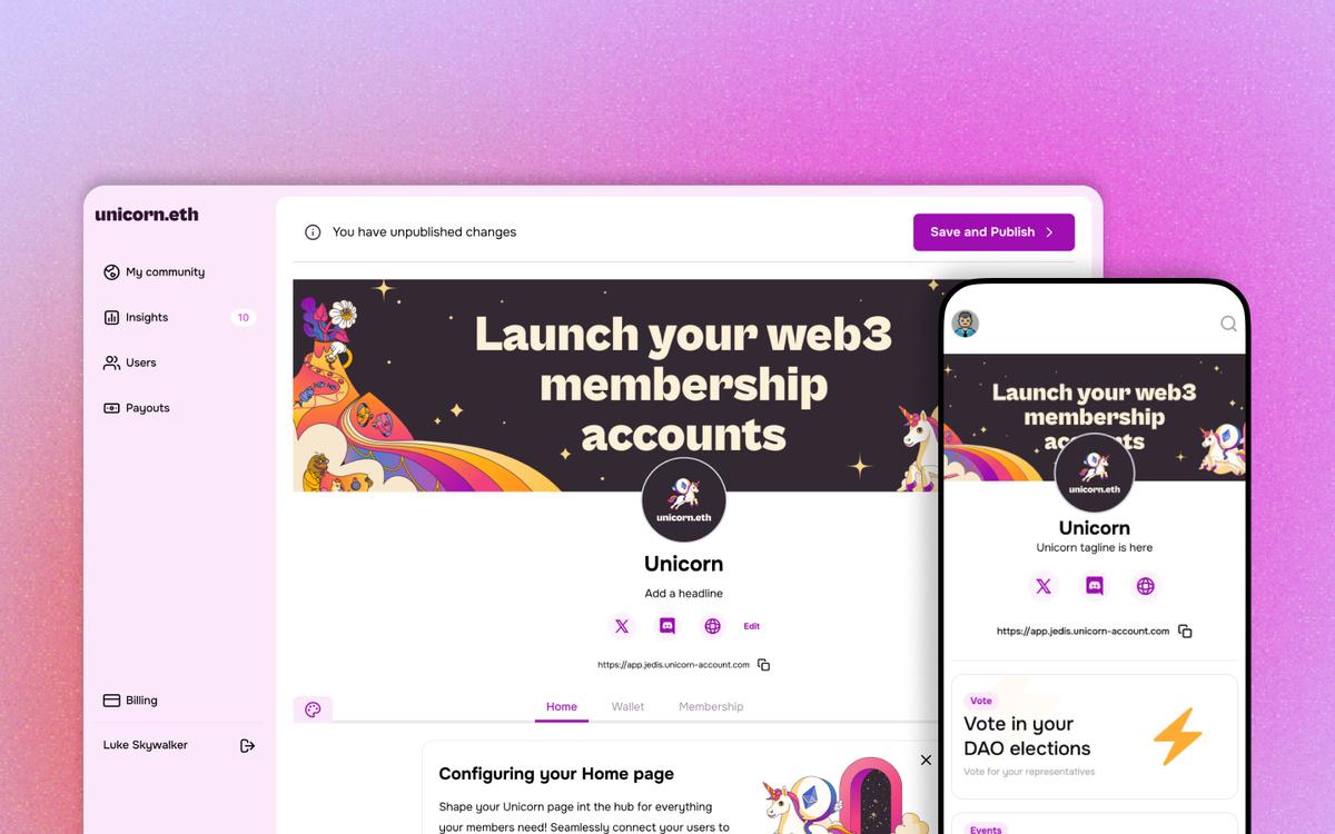 Unicorn: No-code account infrastructure for brands
