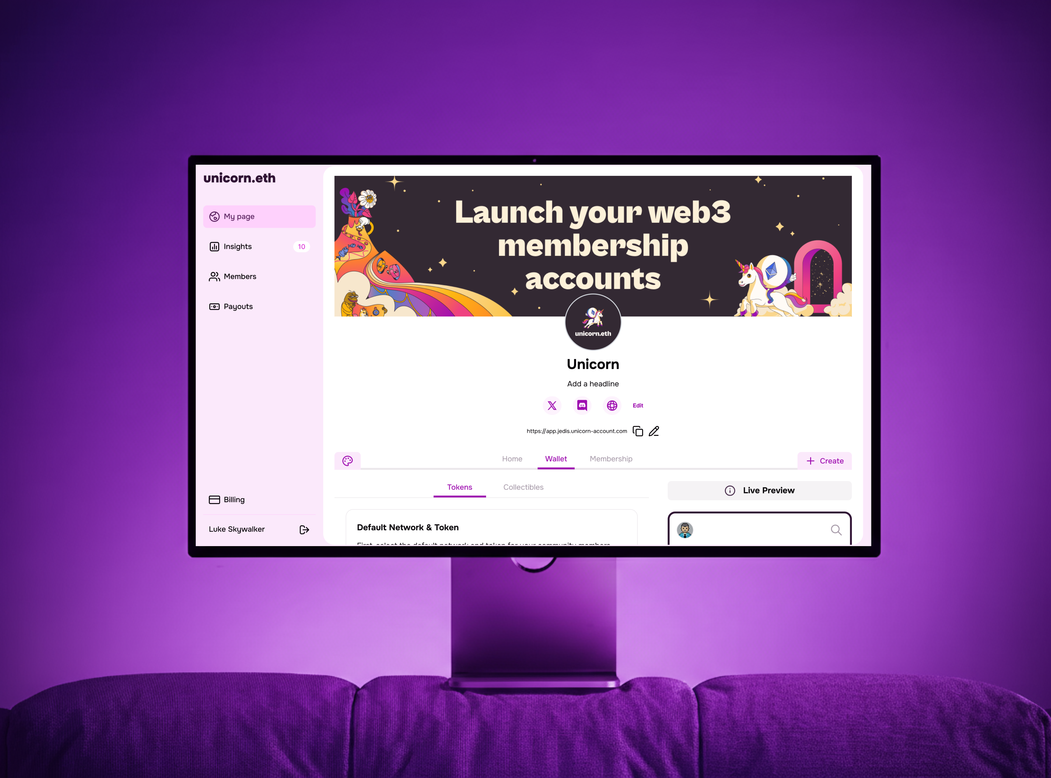 Unicorn: No-code account infrastructure for brands
